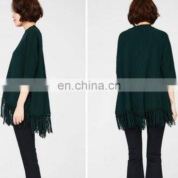 2017 new Autumn season women dark green knitting tops