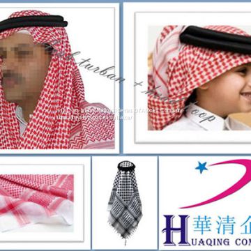 Arab youth head scarf  /  Arabian 4# knots scarf  /   jacquard turban   /  Arabian Shemagh  /   Muslim hijab scarf