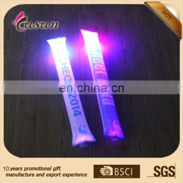 Eco-friendly promotional led lighted PE cheering stick /plastic LED bang bang stick