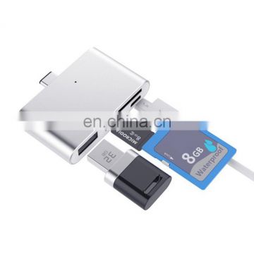 USB 3.1 Type C to USB 2.0 OTG HUB SD TF Card Reader for Macbook Pro Phones