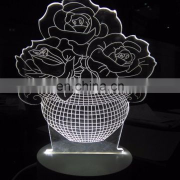 Modern style plexiglass PMMA acrylic led light trophy lamp