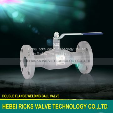 DN150 6 inch Double Flanged Stainless Steel Ball Full Welded Valve With Handle