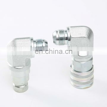 1/2 NPT 34SAE hydraulic faster release disconnector 90 degree right angle quick connect coupler set