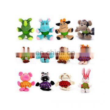 China supplier cheap price squeaky dog toys small animals shaped chew training toy for dogs