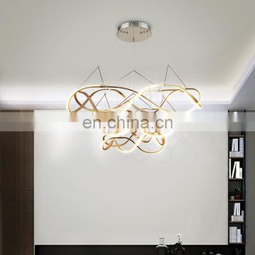 Creative chandelier dining room living room lighting simple aluminum chandelier Nordic post-modern light luxury lamps
