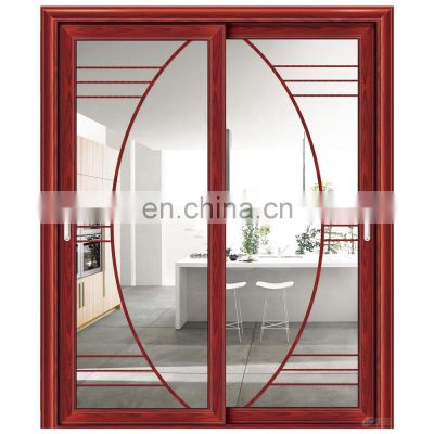Double tempered glass 20 mm narrow frame aluminum sliding doors prices