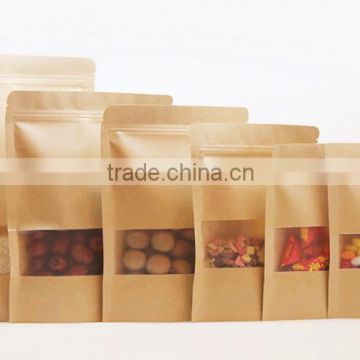 Kraft paper bag with clear window food grade brown paper bag paper bag materials                        
                                                Quality Choice