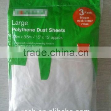 Plastic painting protect dust sheet