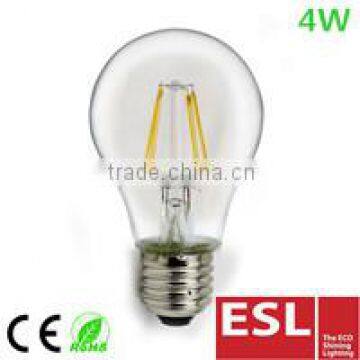 hot new products for 2016 A60 4w e27 220v-240v filament led with CE&RoHS 2Years Warantty 3000K