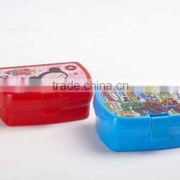 cartoon kids plastic lunch box,with spoon and forks