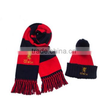 Custom Football Fan Cap and Scarf for Club Gift