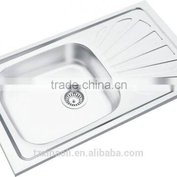 single bowl single tray stainless steel kitchen sink(89*51*15cm)