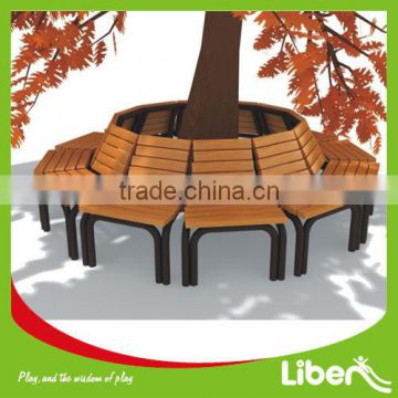 Traditional composite outdoor wooden park bench with back LE.XX.072