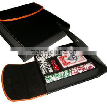 Leather Poker Chip Set custom chip case