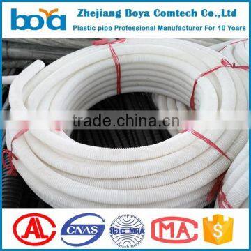 4'' flexible Single wall corrugated perforated plastic drilling pipe/subsoil slotted drainage pipe with square bore
