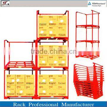 metal stacking rack with partition