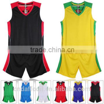 2016 Custom top quality cheap kids blank basketball jerseys breathable sportswear Training uniforms