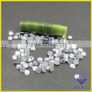 Hight quality SS30 SS34 White glass crystal hotfix flat back rhinestone made in China