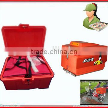 Insulated food delivery box/pizza delivery rear box for motorcylce and scooter