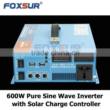 Best Selling 600W worldwide used best price and quality good design 12V dc to 230V AC with controller pure sine wave inverter