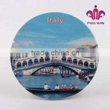 custom design ceramic tourist souvenir plates decorative plate