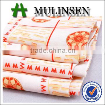 Mulinsen Textile Woven Checks Printed Polyester Stretch Metallic Satin Fabric