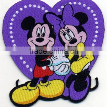 Decorative mickey mouse woven label