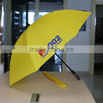 large windproof bright yellow umbrella