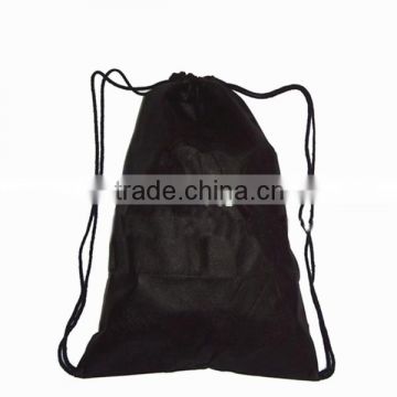 Black Ecofriendly Nonwoven Drawstring Bag
