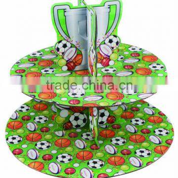 3 tires custom designed corrugated disposable cake stands party supply