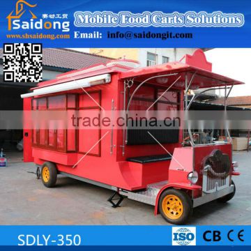 Mobile Vintage mobile food cart-street food vending cart-vintage food van with cheap price