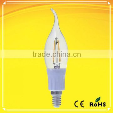 E27/E26/E12/E14/B22 2W 110V led filament bulb dimmable