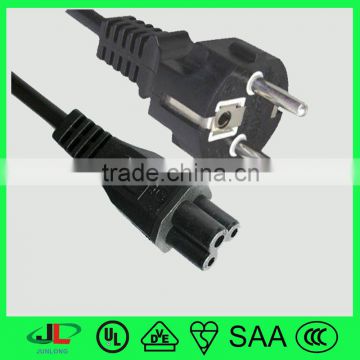 High quality European standard ac power cord for notebook 250V power