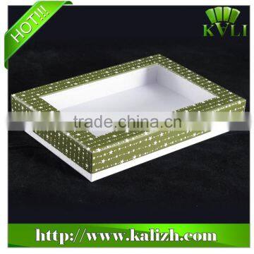 New design transparent lid fancy paper t-shirt box