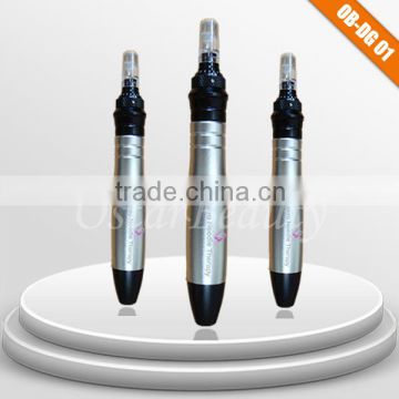 Stamp pen with changeable heads electric microneedle pen dermaroller (OB-DG01)