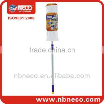 telescopic steel handle microfiber flat mop