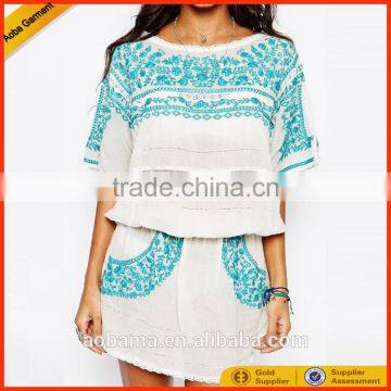 2017 Fashion new summer dress embroidered short women dresses online