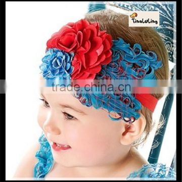 2015 New Style Toddler feather Headband Beauitful Baby green feather hair accessories