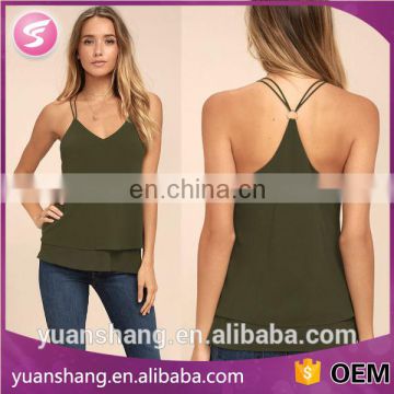 2017 new arrival wholesale olive green women tank top