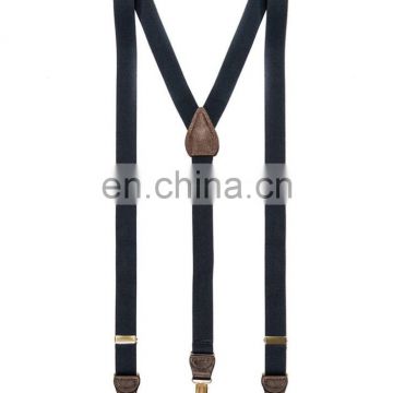 TOP High quality Classic Navy Suspenders (Clip-on)