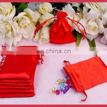 2015 Cheap China Wholesale Small Bag Orange Empty Satin Sack