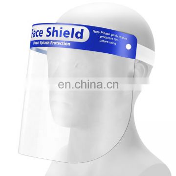 anti-fog protective face shield clear plastic medical face shield