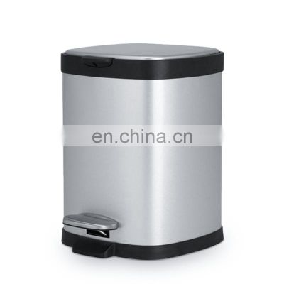 Household Footed pedal Kitchen dustbin stainless steel trash can