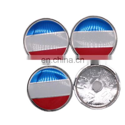 Customized Body Decoration Hubcap ABS Color France Flag 60mm Car Wheel Cover Cap