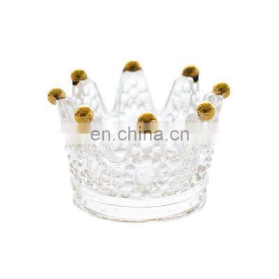 factory supplier Creative crystal glass ashtray crystal decorative quartz votive glass candle holders Wedding Table decorative