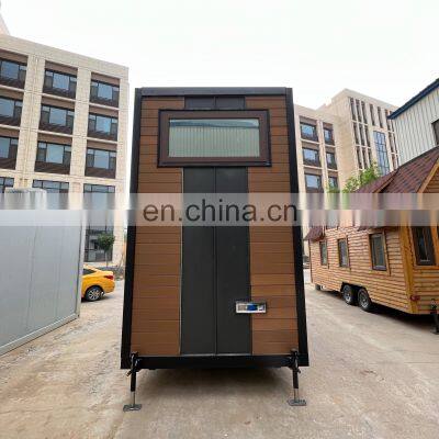 Double layer mobile container on wheels modular prefab trailer home