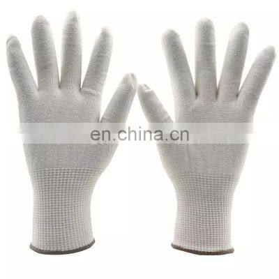 Factory Price High Quality Durable Ventilate Polyester Knitted White Safety Gloves for Work