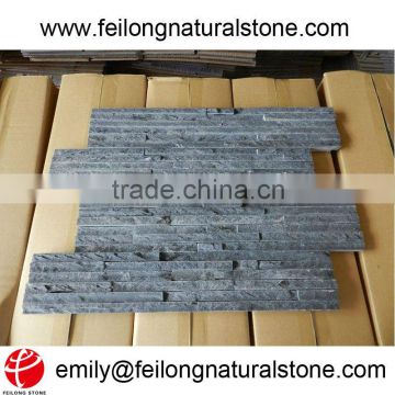 black slate stack stone cladding