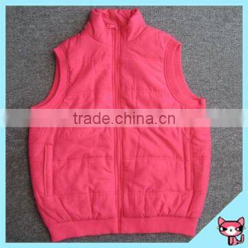 2014 In Stock Pink Sleeveless Women Winter Vest
