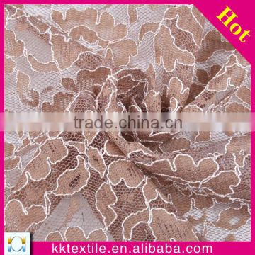 New arrival China supplier guipure lace fabric with 100% nylon mesh fabric